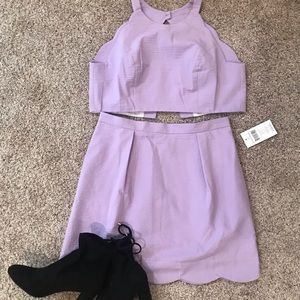 Lauren James 2 Piece Cropped Shirt and Skirt Set